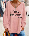 Women’s Plus Size V-Neck Knit Sweater