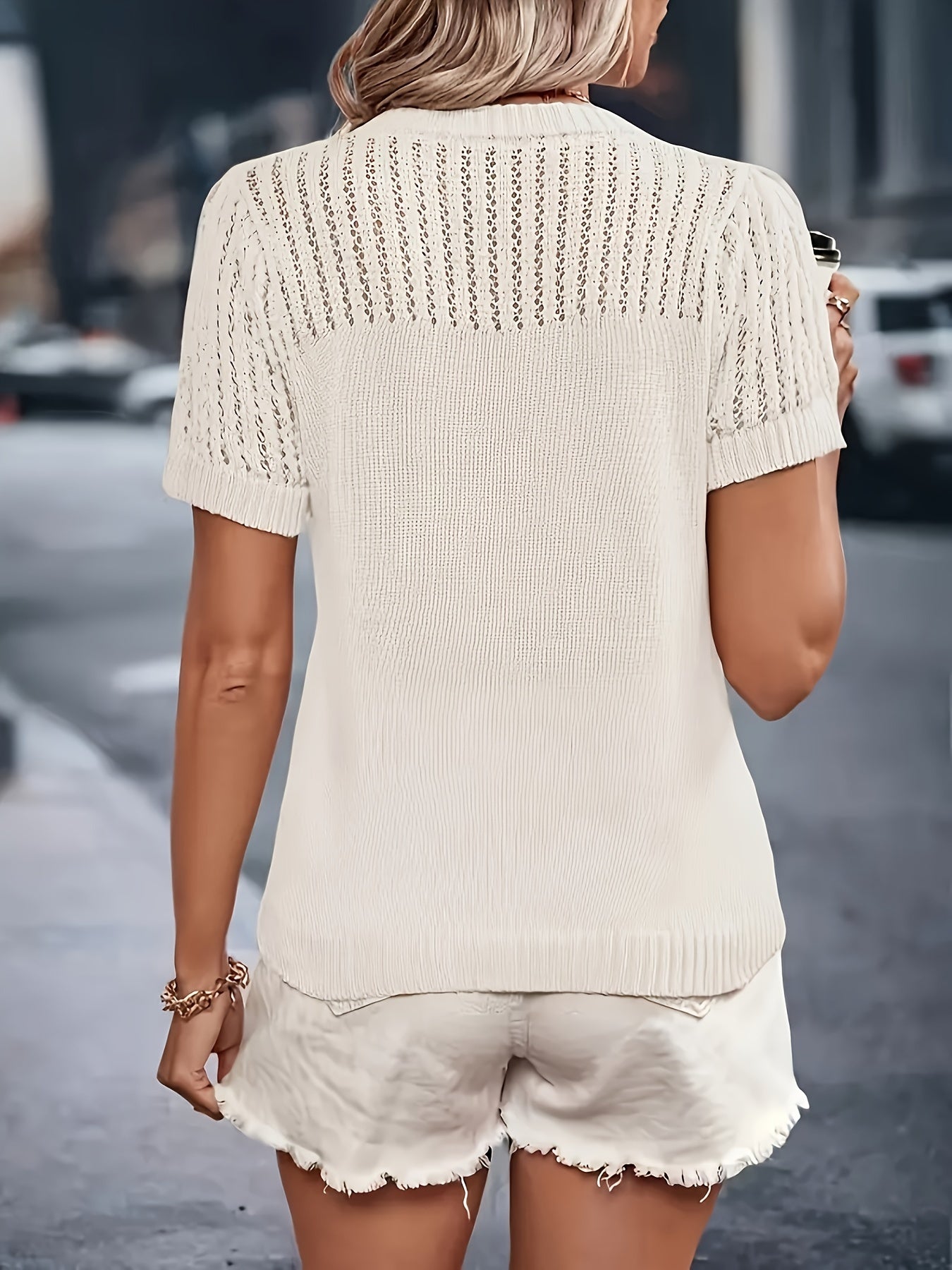 Classic Fit Short Sleeve Knit Top