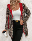 Hooded Reversible Leopard Print Coat