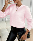 Plush Pullover Long-Sleeved Sweater