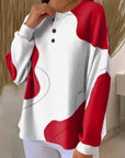 Buttoned Drop Shoulder Sweatshirt