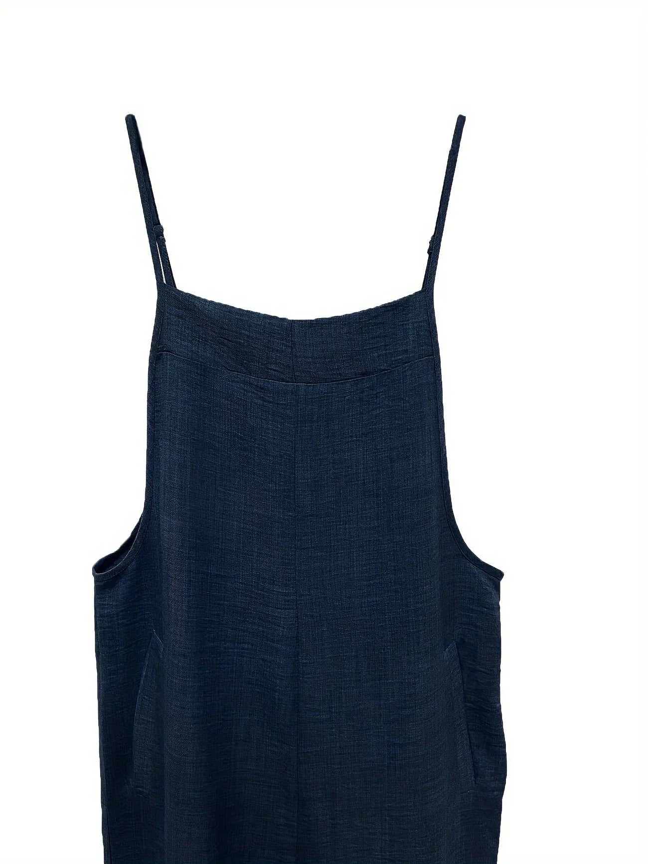 Casual Wide Leg Overalls With Pockets