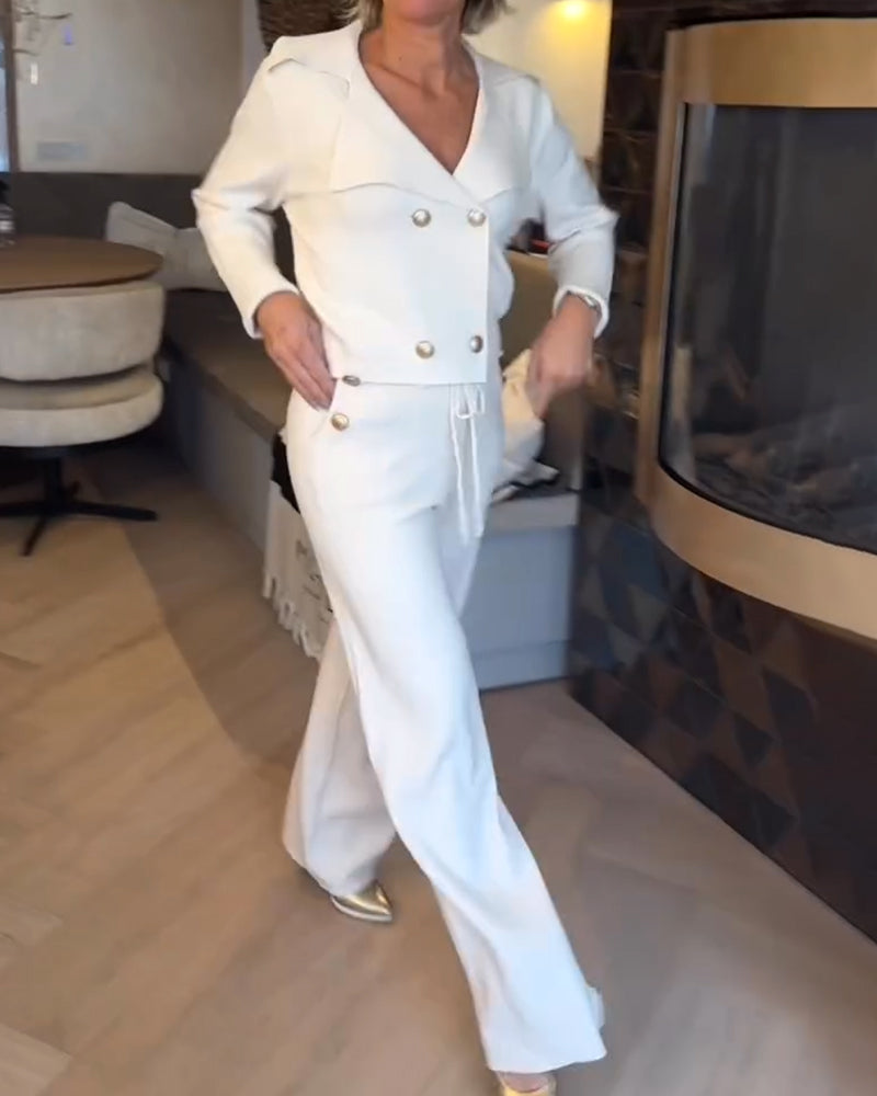 Fashionable And Elegant V-Neck Sets