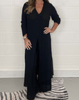 Elegant V-Neck Split Luxe Dress