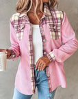 Plaid Patchwork Fashionable Shirt