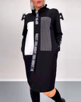 Casual Straight Dress with Drawstring