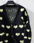 Women's Heart Knitted Cardigan