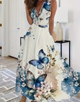 Boho Style Sleeveless Long Dress