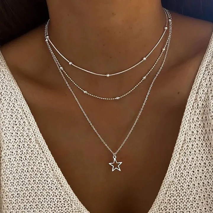 Vintage Celestial Star Necklace