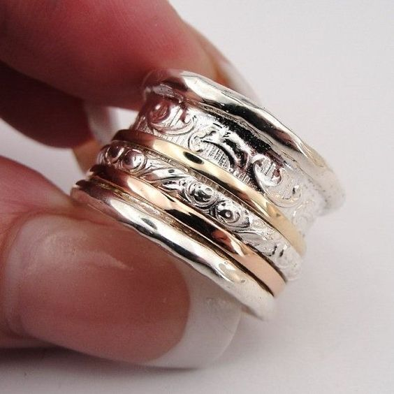 Vintage Two Tone Gold Silver Ring