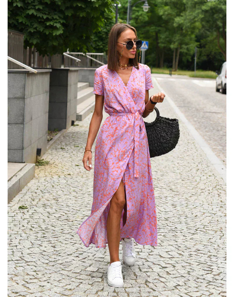 Stylish V-Neck Cocktail Dress