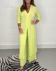 Elegant V-Neck Split Luxe Dress