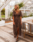 Casual Fit Leopard Print Maxi Dress