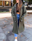 Elegant Long Hooded Sweatershirt