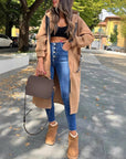 Elegant Long Hooded Sweatershirt