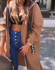 Elegant Long Hooded Sweatershirt